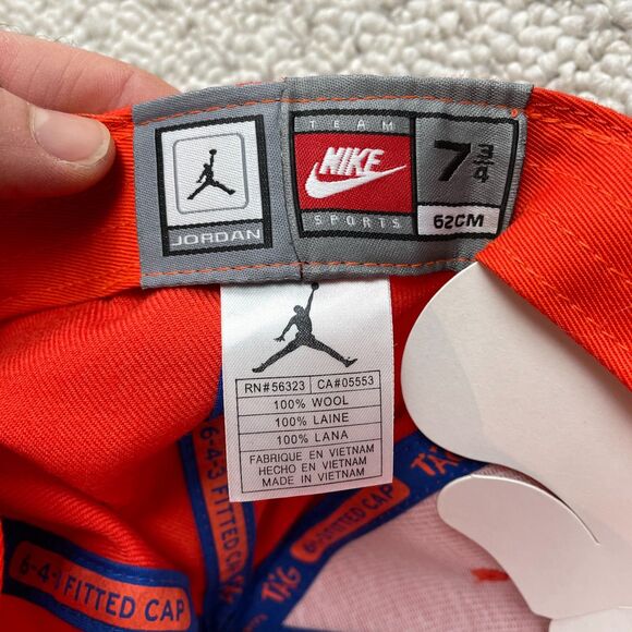 Nike Jason Kidd Hat Cap Fitted 7-3/4 Orange Joseph Pilots High School Air Jordan - Picture 7 of 14